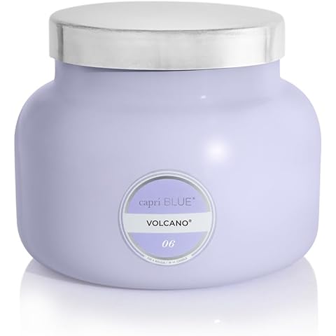 Capri Blue Volcano Scented Candles - Luxury Glass Jar Candles for Home Scented with Tropical Fruit & Sugared Citrus - Soy Wax Blend - Lavender Colored Jar (19 oz)