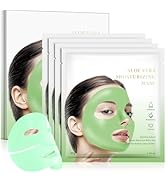 BYOTOUTY Aloe Vera Hydrogel Face Masks Skin Care 4 Pack, Deep Hydrating Overnight Facial Mask,Hyd...