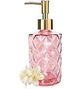 Glass Soap Dispenser with Gold Pump, Bathroom Soap Dispenser, 330ml Hand Foam Soap Dispenser, Ref...