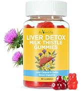 Aromlife Milk Thistle Liver Detox Gummies for Cleanse & Detox, Milk Thistle Extract 1000mg/Serv L...