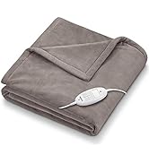 Beurer HD 75 Cozy Couverture chauffante, couverture électrique confortable en apparence de fourru...