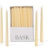 Ivory Taper Candles - Unscented Dripless Long Candles Bulk - Candle Sticks Long Burning 8 Hours -...
