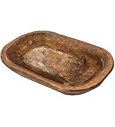 Decorative Bowl Home Decor Approx 10x14 Inch, Wooden Dough Bowl Decor, Wooden Bowl Decor Wood Din...