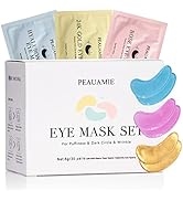 PEAUAMIE Under Eye Patches (30 Pairs) Gold Eye Mask and Hyaluronic Acid Eye Patches for puffy eye...