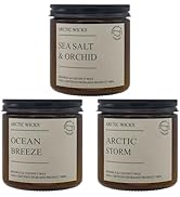 Arctic Wicks Spring Candle 3 Pack Set | Sea Salt & Orchid, Ocean Breeze & Arctic Storm | Coconut ...