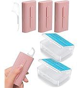 Pink Portable Floss Pick Dispenser-Holy Rose Dental Floss Dispenser-Travel Dental Flossers Case-T...