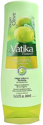 Vatika Naturals Moisturizing Conditioner - Hydrating Conditioner for Dry, Damaged & Frizzy Hair - Deep Nourishment with Natural Ingredients & Henna - Strengthens & Shines - Olive - 400ml