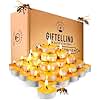 100% Pure Beeswax Tealight Candle Set of 48-3 Hours Lasting Smokeless Tealight Candles - Cotton Wick - Unscented Tea Light Candles - Candle Lover Gift