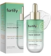 Fortify Skincare Hyaluronic Acid Face Serum with Collagen - 3-in-1: Detox, Treat, Boost - Dermato...