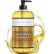 Cellulite Massage Oil with Collagen & Stem Cells- 100% Natural Cellulite Treatment, Assists with ...