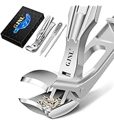 Toenail Clippers for Seniors Thick Nails - Ergonomic Large Angled Head Nail Clippers with Catcher...