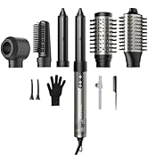 Hair Dryer Brush & 6 in 1 Hair Styler,110,000 RPM High-Speed Negative Ionic Hair Dryer Fast Dryin...