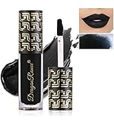 Dark Black Matte Lipstick Liquid Lipstick Velvet Lip Gloss Lip Stain Long Lasting Waterproof Non-...