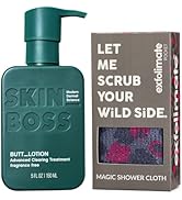 Brilliant Booty Kit | Butt Acne Clearing Lotion and ExfoliMATE Magic Body Exfoliating Cloth for S...