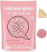 Hard Wax Beads, Bouvetan 1.1lb/17.6oz Wax Beans for Hair Removal, Sensitive Skin Hard Wax for Fac...