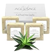 Age of Sage Handmade Natural Bar Soap Gift Set - 100% All Organic Vegan Bath Moisturizing Handmad...