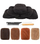 DAIXI 8-20 Inch 50 Gram Afro Kinkys Bulk Human Hair, Fluffy Soft Kinky Curly Bulk for Dreadlocks ...