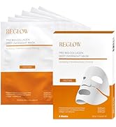 ReGlow RESTORE PRO Bio-Collagen Deep Overnight Mask - 6 Pack, Hydrating Overnight Hydrogel Mask, ...
