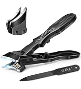 Slanted Nail Clippers for Men Thick Nails - Wide Jaw Opening Anti-Splash Slanted Curved Nail Clip...