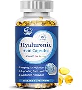 Nature's live Hyaluronic Acid Supplements, 1500mg High Bioavailable Dietary Hyaluronic Acid Capsu...