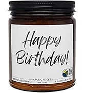 Happy Birthday Scented Candle | Arctic Wicks Candles | Handcrafted Natural Coconut & Beeswax 9oz ...