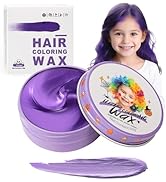 Temporary Purple Hair Color Wax for Kids, Women Men Colored Hair Styling Mud, Washable Style Viol...