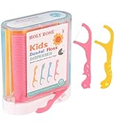 Kids Professional Dental Floss Picks Holy Rose Dental Flossers Dispenser Suitable for Teenagers,C...