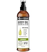 pureSCRUBS Ultra Moisturizing LEMONGRASS BODY OIL Spray For Dry Skin, Massage, & More, Organic Su...