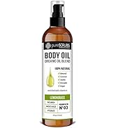 pureSCRUBS Ultra Moisturizing LEMONGRASS BODY OIL Spray For Dry Skin, Massage, & More, Organic Su...