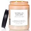 M&SENSE Vanilla Soy Candles, Large 19.4oz Non Toxic 110 Hours Burning Time 100% Natural Organic Soy Wax Candle, Relaxing Aromatherapy Scented Housewarming Gift for Women and Men