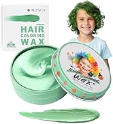 Temporary Green Hair Color Wax for Kids, Women Men Colored Hair Styling Mud, Washable Style Dye f...