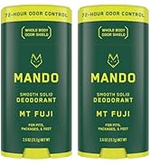 Mando Whole Body Deodorant For Men - Smooth Solid Stick - 72 Hour Odor Control - Aluminum Free, B...
