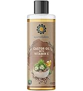 AYURVEDASHREE 100% Pure Cold-Pressed Castor Oil with Vitamin E 200 ML, 6.76 fl oz - Conditioning ...