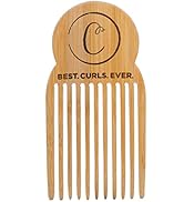 Controlled Chaos As Seen on Shark Tank Detangling Comb Hair Pick – Anti Static Bamboo Hair Pick f...