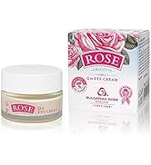 Rose Bulgarian Eye Cream with Natural Oil for Dark Spots and Puffiness, Under Eye Cream for Wrink...