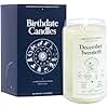 Birthdate Candles, December 20 - Sagittarius Zodiac Scented Candles Birthday Gift - Rose, Neroli & Water Lily Scent - All-Natural Soy & Coconut Wax, 60-80 Hour Burn Time - Made in USA