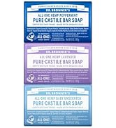 Dr. Bronner's Pure-Castile Bar Soap- Made with Regenerative Organic Oils- For Face, Body, Hair & ...