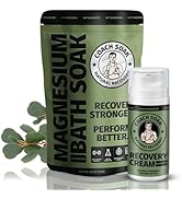 Coach Soak Recovery Bath Soak and Magnesium Lotion with MSM Eucalyptus Tea Tree Bundle (Eucalyptus)