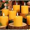 2x2 in Beeswax Pillar Candle- 6pcs, 120-Hour Burn Time Beeswax Candles, Natural Honey Scent, Bees Wax Candles for Meditation, No Odor, Burning Releases Negative Ions to Purify The Air