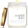 Putart Pumpkin Spice Fall Candles for Home Scented, Natural Soy Wax Aromatherapy Non Toxic Pumpkin Candle with Long Lasting Burn, Halloween Autumn Candle Gifts for House Fragrance Decoration (9oz)