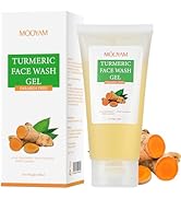 Turmeric Face Wash Gel for Women and Men, Organic Turmeric Vitamin C Face Cleanser with Natural A...