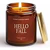 Putart Pumpkin Spice Fall Candles for Home Scented, Natural Soy Wax Aromatherapy Non Toxic Pumpkin Candle with Long Lasting Burn, Halloween Autumn Candle Gifts for House Fragrance Decoration (9oz)