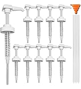 AMORIX 12PCS Gallon Jug Pump Dispenser Replacement White Lotion Dispensing Pump Top 38/400 Fits 1...