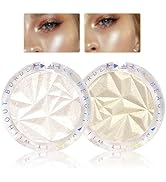 ZHISHUDL 2PCS Highlighter Makeup Palette Face Highlighter Powder luminadores de maquillaje Shimme...