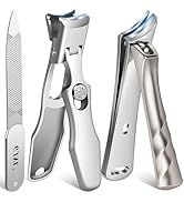 Slanted Nail Clippers for Men Thick Nails - 45 Degrees Ingrown Toenail Clippers with Upgraded Sla...