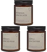 Arctic Wicks 3 Pack Fall Candles Honey Spiced Pear, Pumpkin Spice Latte, Apple Macintosh | Coconu...