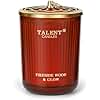 Jar Candles for Home Scented, Aromatherapy Candles Gifts for Women & Men, Natural Soy Candle, 8.4oz Traditional Style Fireside Wood & Glow