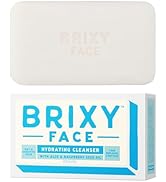 BRIXY Hydrating Facial Cleansing Bar For Dry Skin – Aloe and Raspberry Seed Oil To Soothe And Moi...