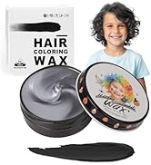 Temporary Black Hair Color Wax for Kids, Women Men Colored Hair Styling Mud, Washable Style Dye f...