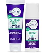 EPSOM-IT Calming Foot Lotion Set - Roll On and Magnesium Lotion for Muscle Aches, Stiffness and C...